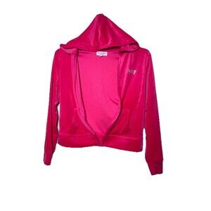 Juicy Couture Velour Zip Hoodie Pink Size S Zipper Broken Y2K